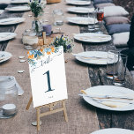 Fall Terracotta Navy Blue And Rust Elegant Wedding Table Number<br><div class="desc">Are you looking for a unique and rustic wedding table number? Look at our navy and rust wedding table number! Beautiful for fall weddings or any other autumn-themed event. Our burnt orange table number is perfect for a rustic feel, with elegance. Beautiful Fall Terracotta Navy Blue And Rust Elegant Wedding...</div>