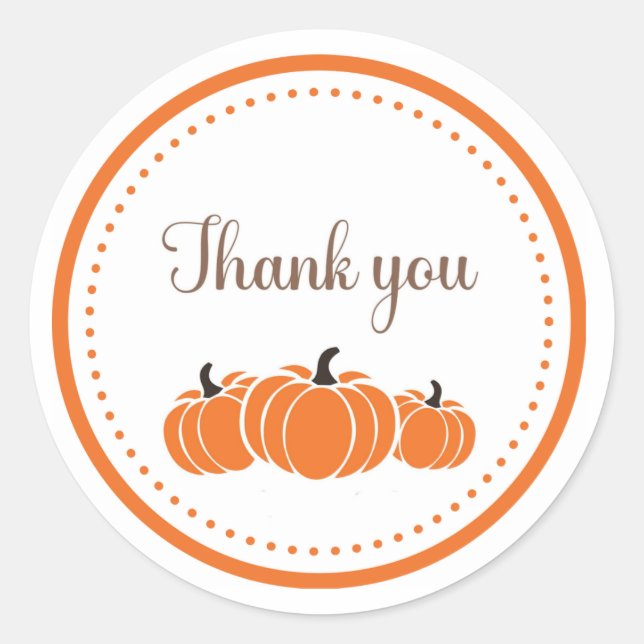 Fall Thank You Sticker (Front)