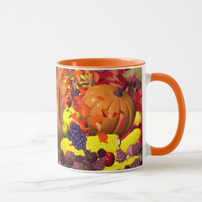 Fall Thanksgiving Harvest Mug (Right)