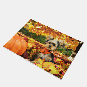 Fall Thanksgiving - Max - Yorkie Doormat