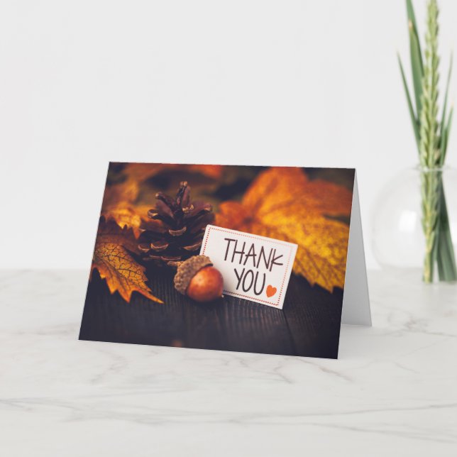 Fall Thanksgiving Photography Pumpkin Photography Card (Front)