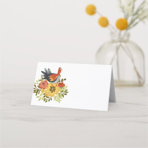 Fall Thanksgiving Turkey Place Card