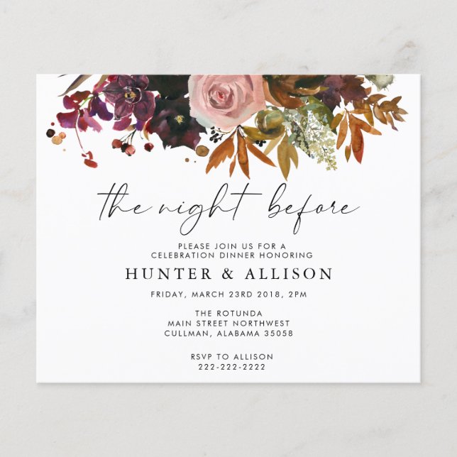 Fall The Night Before | Invitation Flyer (Front)
