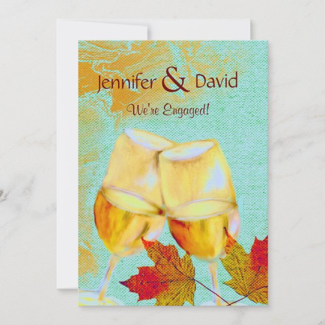 Fall Theme Engagement Party Invitation (Front)