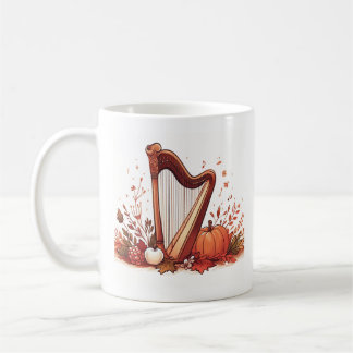 Fall Theme Harp Pumpkin Mug