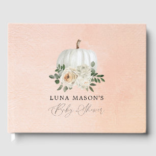 Fall Theme Pumpkin Baby Shower Guest Book