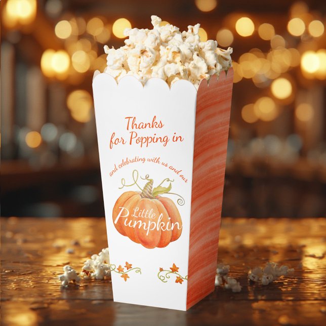 Fall-themed baby shower cute pumpkin  favor box (Creator Uploaded)