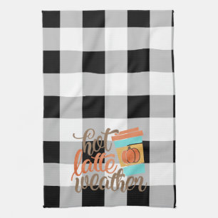 Fall Themed Home Decor with Buffalo check Kitchen Towel