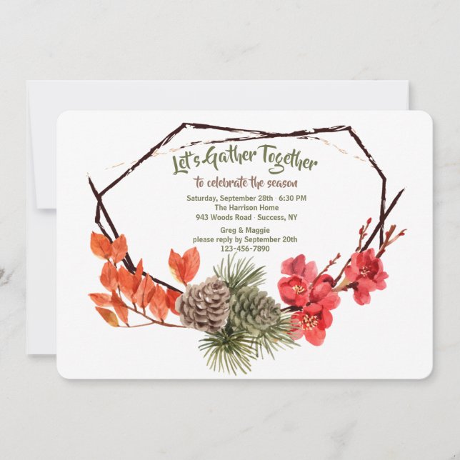 Fall Time of the Year Invitation (Front)