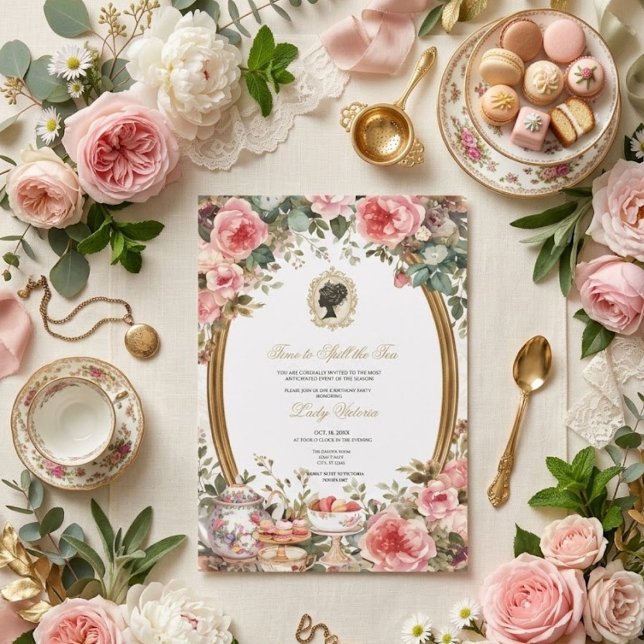 Fall Time to Spill the Tea Bridal Shower Invitation (Creator Uploaded)
