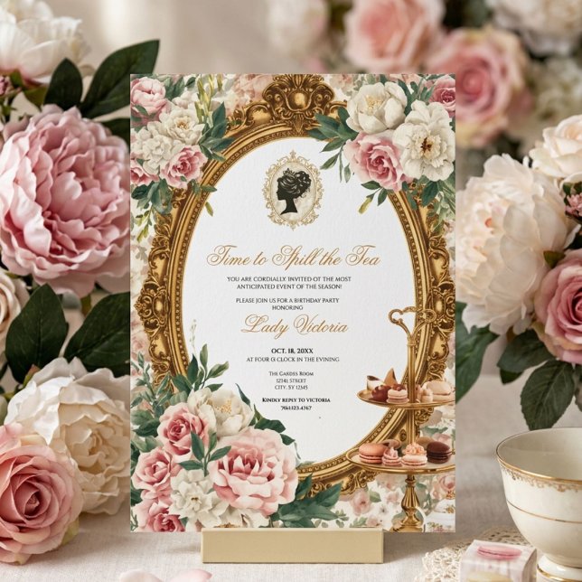 Fall Time to Spill the Tea Bridal Shower Invitation (Creator Uploaded)