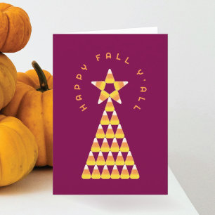 Fall to Christmas Folded Card – Candy Corn Tree 