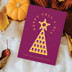 Fall to Christmas Greeting Card – Candy Corn Tree
