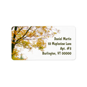 Fall Tree Address Label, Large Label