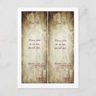 Fall Tree Bookmarks Save the Date Announcement Postcard