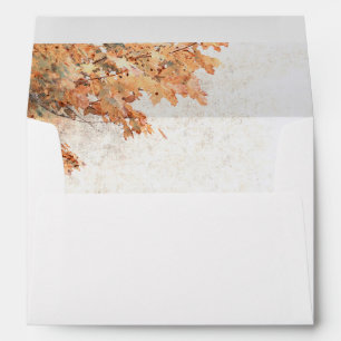 Fall Tree Leaves Rustic Country Wedding Envelopes