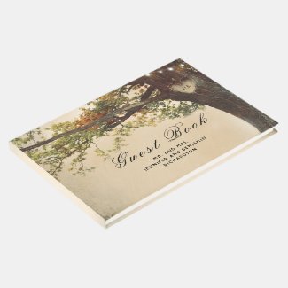 Fall Tree Rustic Country Wedding Guest Book