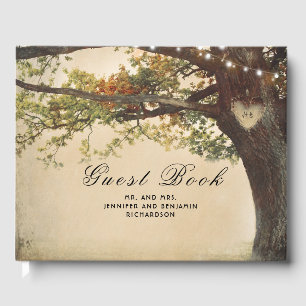 Fall Tree Rustic Country Wedding Guest Book