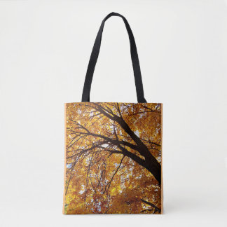Fall Tree Shadows Tote Bag
