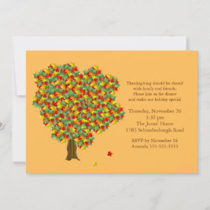Fall Tree Thanksgiving Invitation