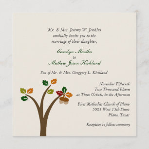 Fall Tree Wedding Invitation