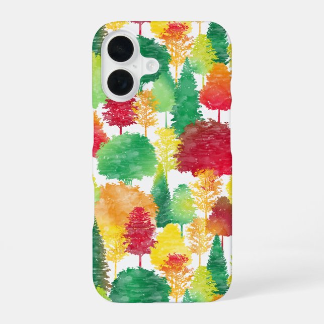 Fall Trees iPhone 16 Case (Back)