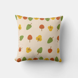 Fall Trees Pattern Fall Square Pillow