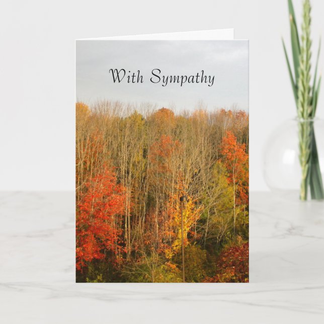 Fall Trees Sympathy Card (Front)