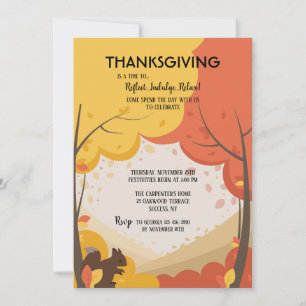 Fall Trees Thanksgiving Invitation