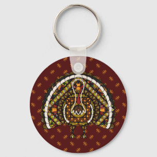 Fall Turkey Keychain
