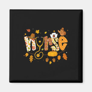 Fall Turkey Nurse Thanksgiving Health Worker Nursi Magnet