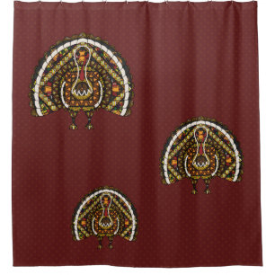 Fall Turkey Shower Curtain