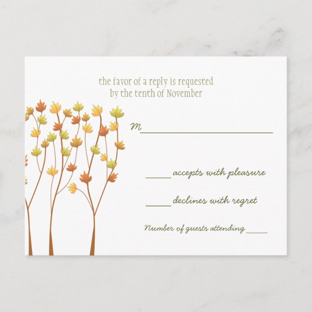 Fall Twig Tree - Response card (Front)
