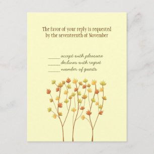 Fall Twig Tree - Response Card with Envelope