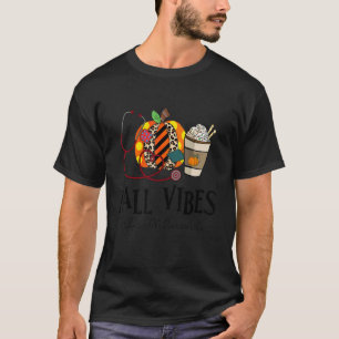 Fall Vibes And That LPN Nurse Life leopard Pumpkin T-Shirt