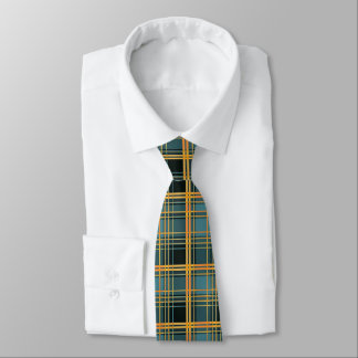 Fall Vibes Autumn Season Plaid Chequered Neck Tie