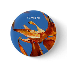 Fall Vibes Button – Autumn Leaves Design