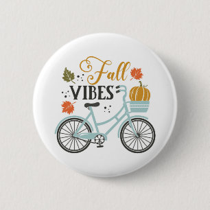 Fall Vibes By Bicycle 2 Inch Round Button
