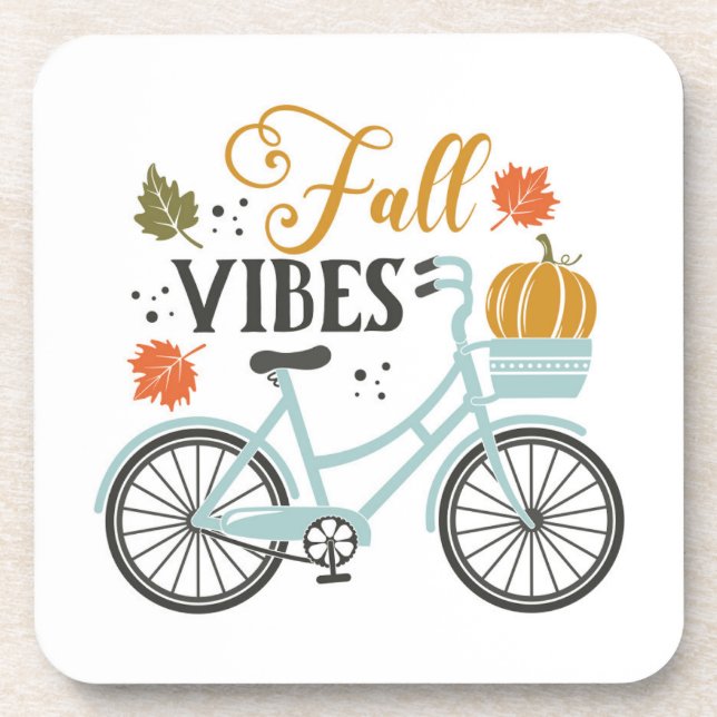 Fall Vibes By Bicycle Coaster (Front)