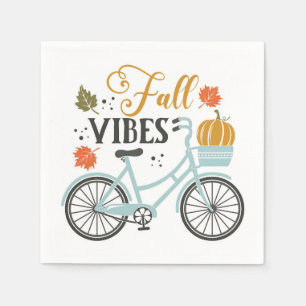 Fall Vibes By Bicycle Napkin
