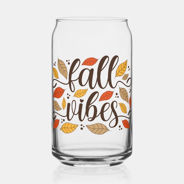 Fall Vibes Can Glass (Front)