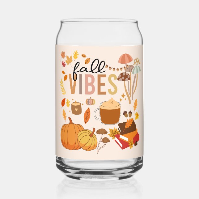 Fall Vibes Can Glass (Front)