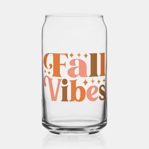 Fall Vibes Can Glass
