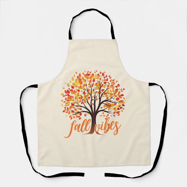 Fall Vibes – Cozy Fall Tree Apron (Front)