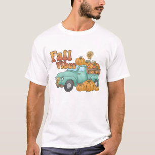 Fall Vibes Fall Lover Thanksgiving Day Groovy T-Shirt