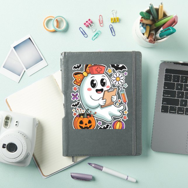 Fall Vibes Ghost Nurse Autumn (iPad Cover)