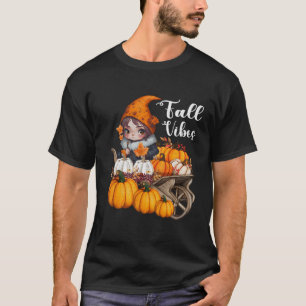 Fall Vibes Gnome Pumpkin Hello Autumn Vibes Women T-Shirt