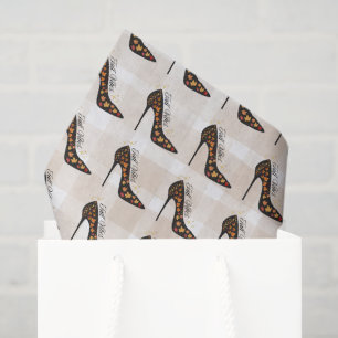 Fall Vibes High Heels Pattern Tissue Paper