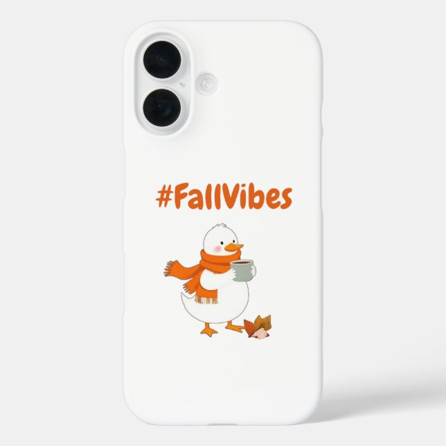 Fall Vibes iPhone 16 Case (Back)