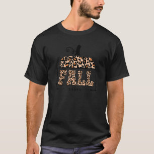 Fall Vibes Leopard Pumpkin Hello Fall Autumn Women T-Shirt